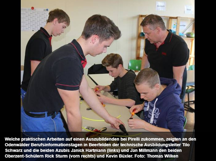 Read more about the article 20 Betriebe präsentieren sich bei den Odenwälder Berufsinformationstagen an der Oberzent-Schule